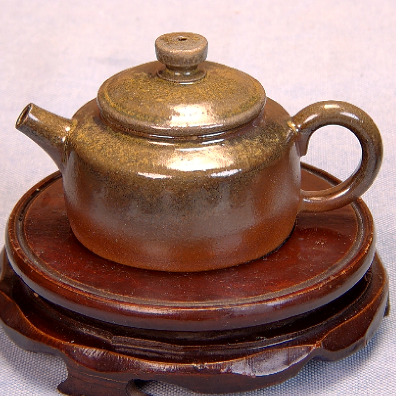  纯手工龙窑柴烧窑变茶壶复古自然落灰土陶茶具