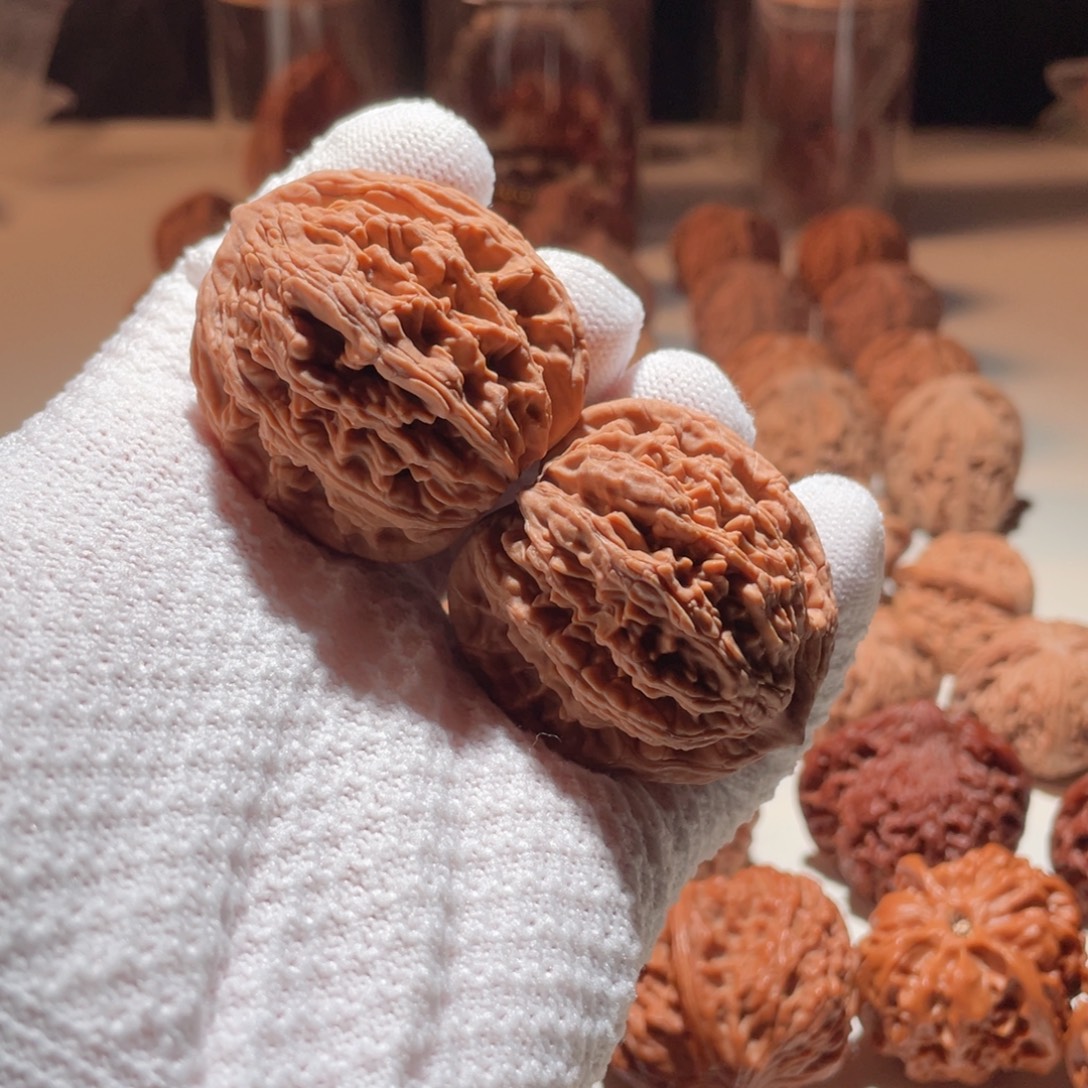 吊坠文玩核桃文玩核桃麦穗虎头42全品