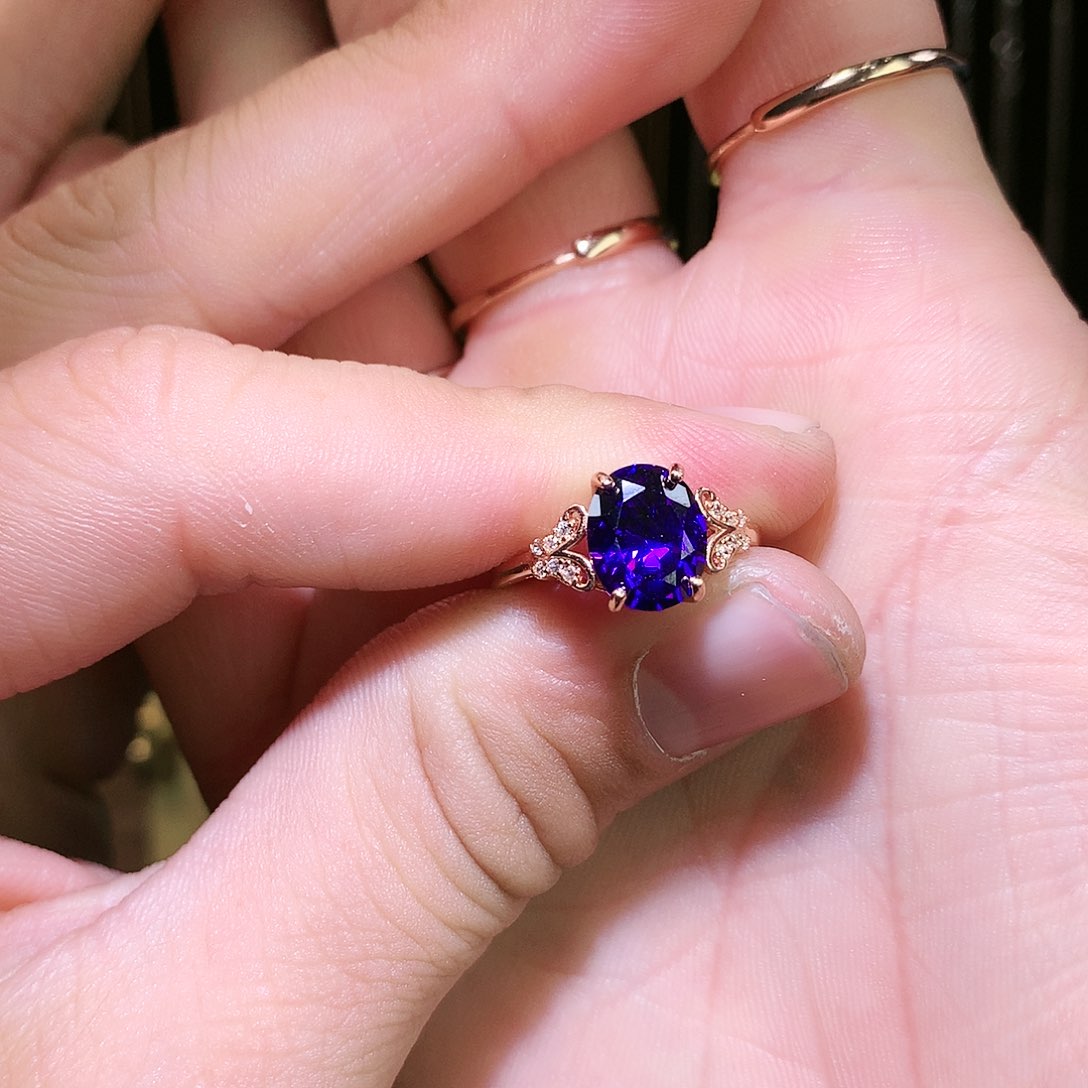 紫晶戒指银S925镶嵌111111111
