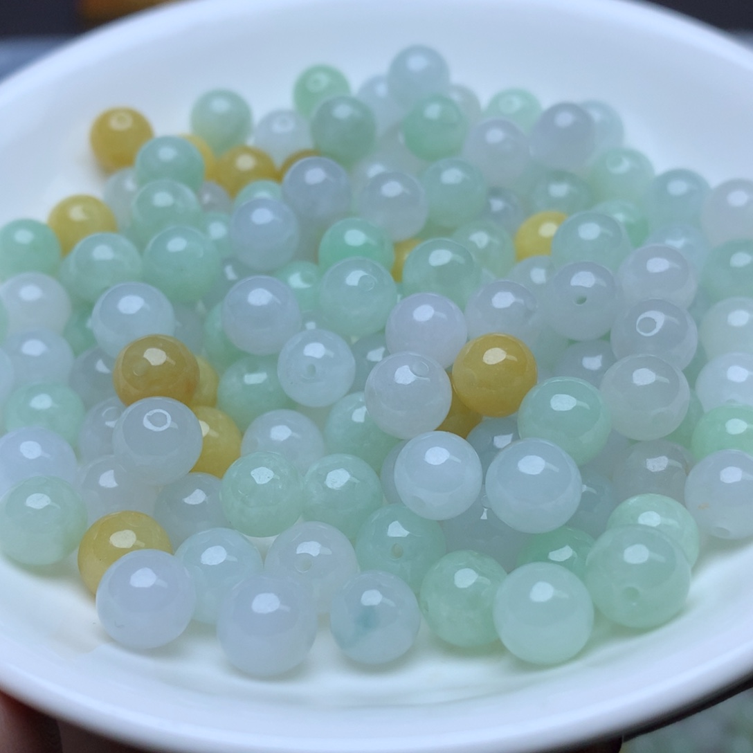 【闪购商品】翡翠手链未镶嵌卡7.4冰三彩10个