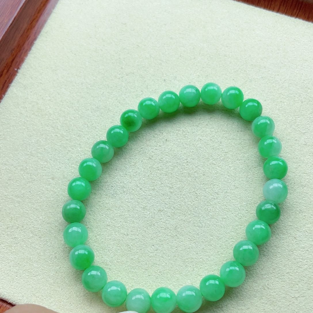 翡翠手链未镶嵌@****到缅甸翡翠A货