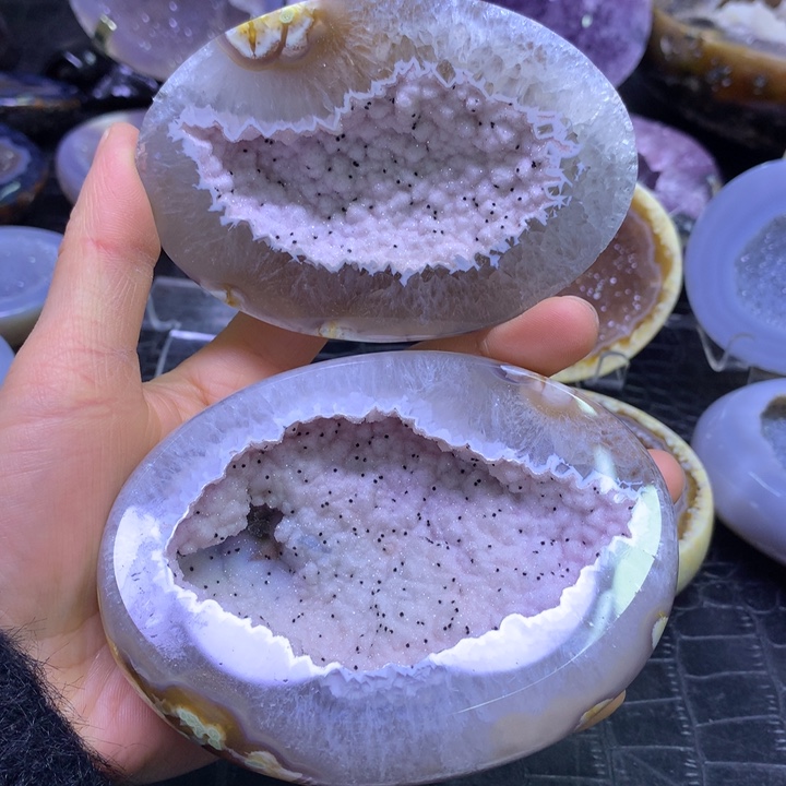 水晶全抛粉牙软盆未镶嵌