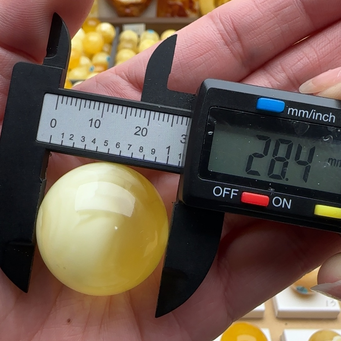 蜜蜡未镶嵌裸石微瑕半山半水珠子