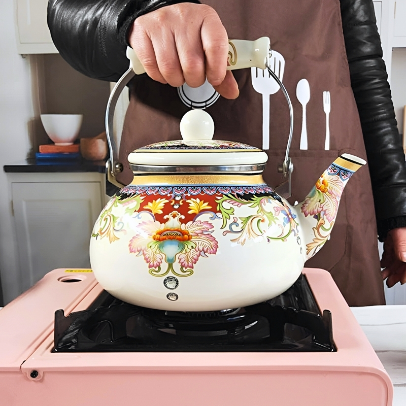 【瑕疵不退不换】2.5L搪瓷梨型壶孤品便宜卖