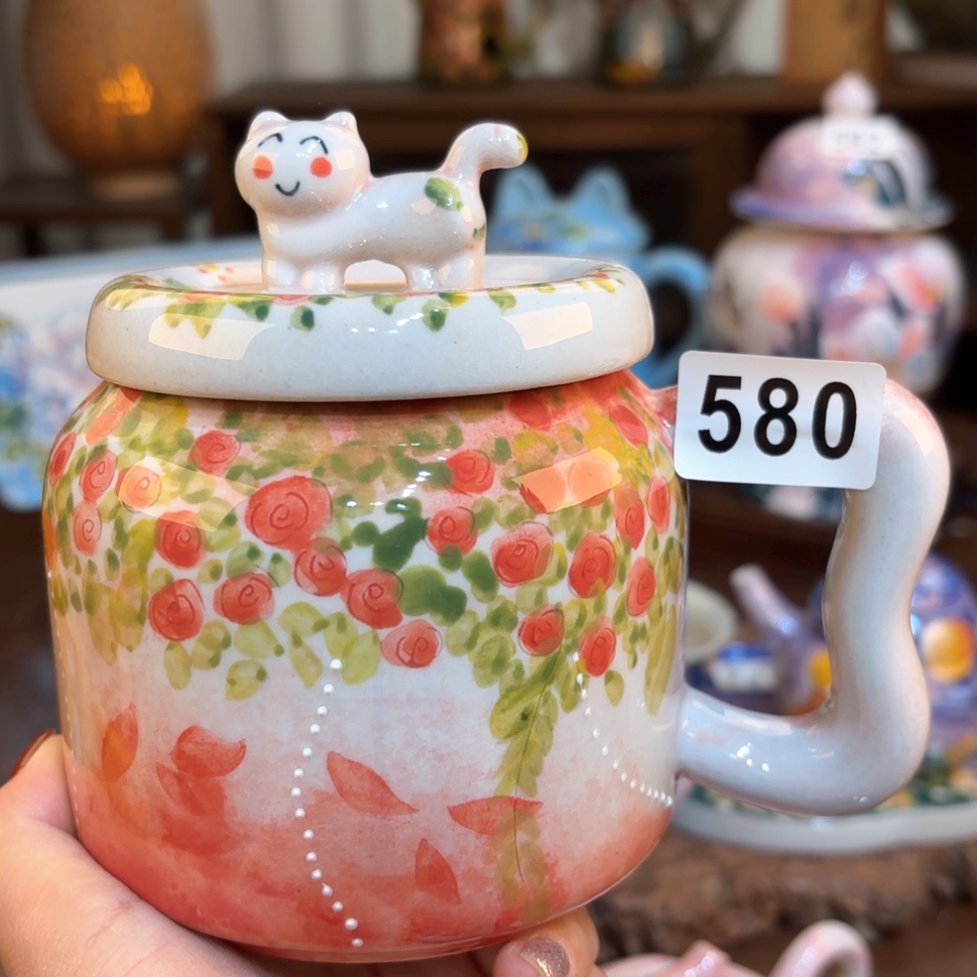 景德镇手绘高温釉下彩陶瓷茶具