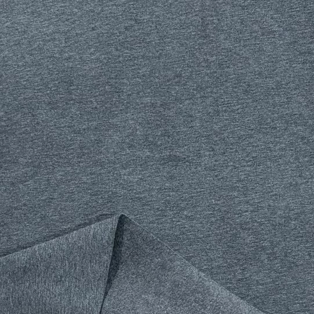 深麻灰棉面加绒面料两米