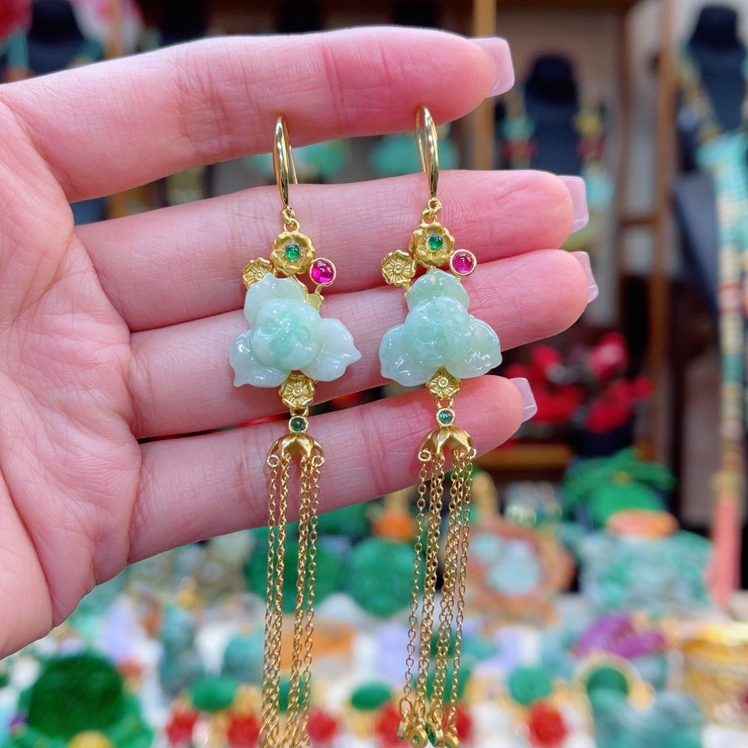 翡翠耳饰合金48小时鉴赏期