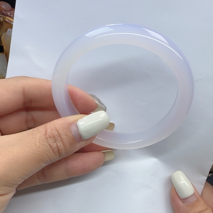 玛瑙/玉髓合金手镯紫罗兰60圈口