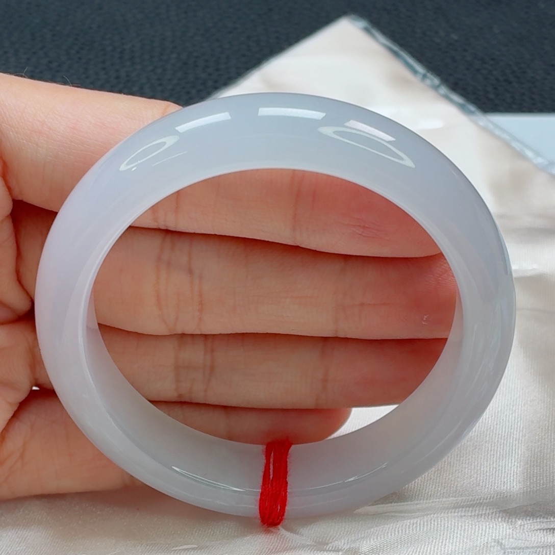 翡翠手镯未镶嵌冰胶起莹光仙女紫013