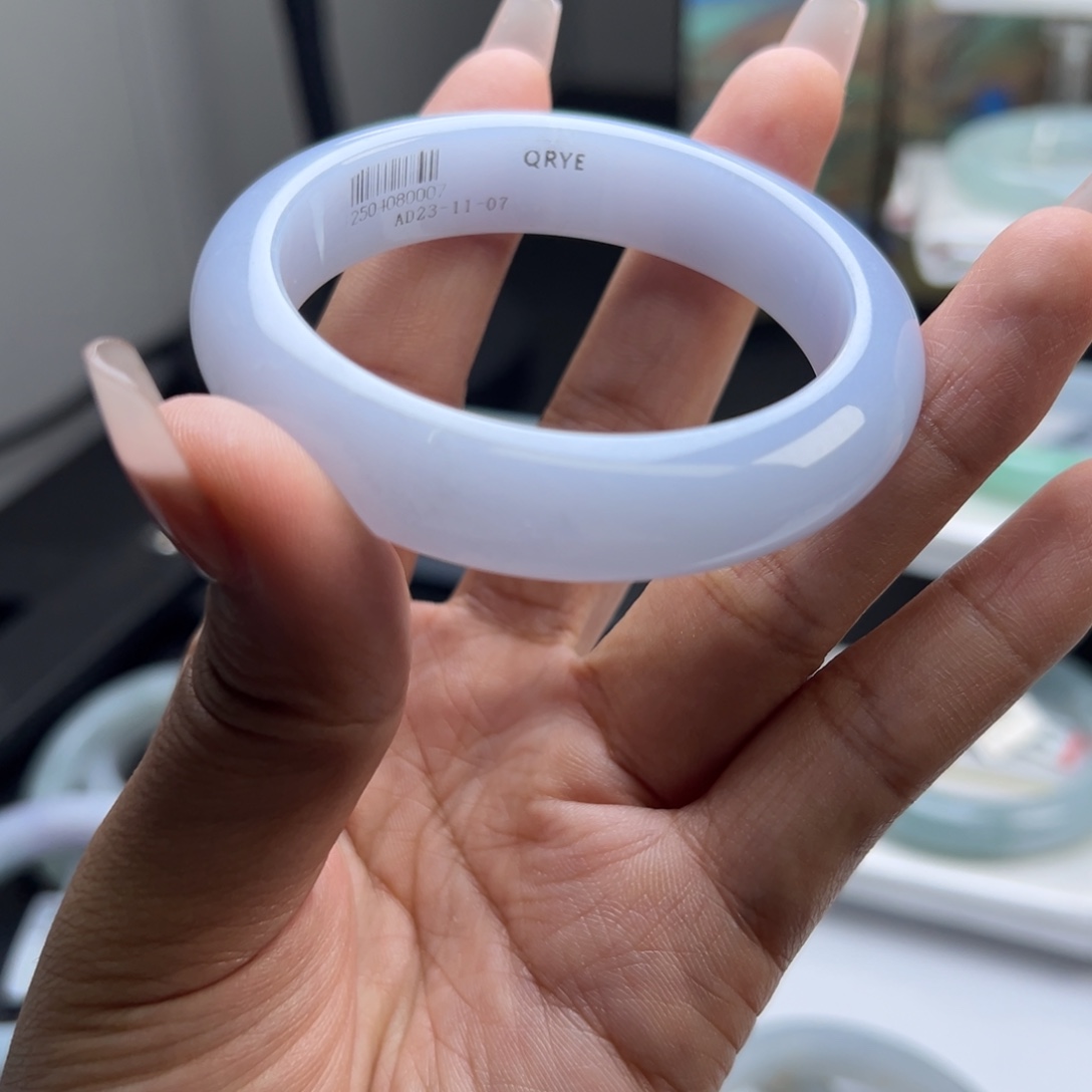 翡翠未镶嵌手镯52正圈7