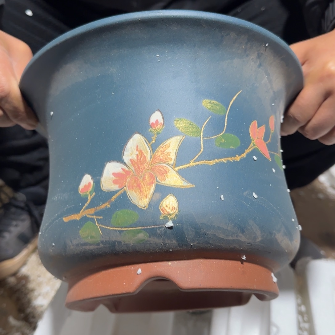 紫砂花盆瑕疵是我