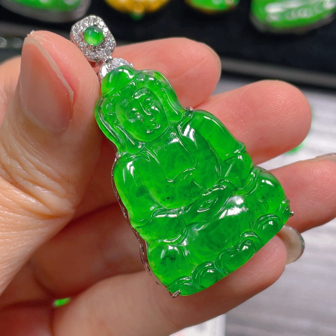 翡翠未镶嵌吊坠(不含链)