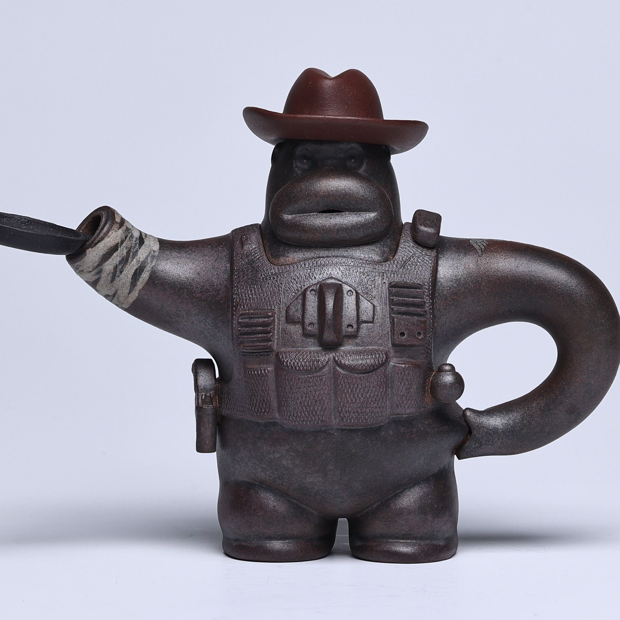 三川创新《不开猩》紫砂壶   创意紫砂壶