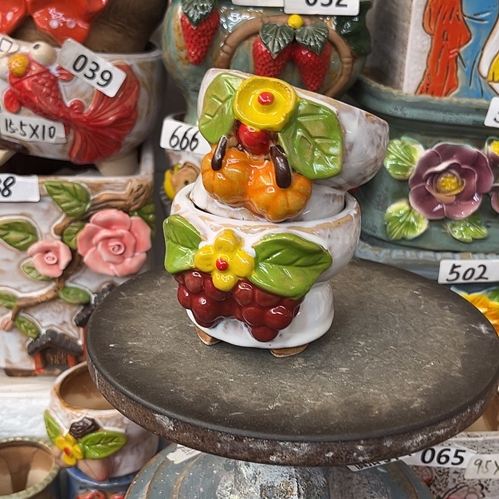 粗陶材质多肉花盆