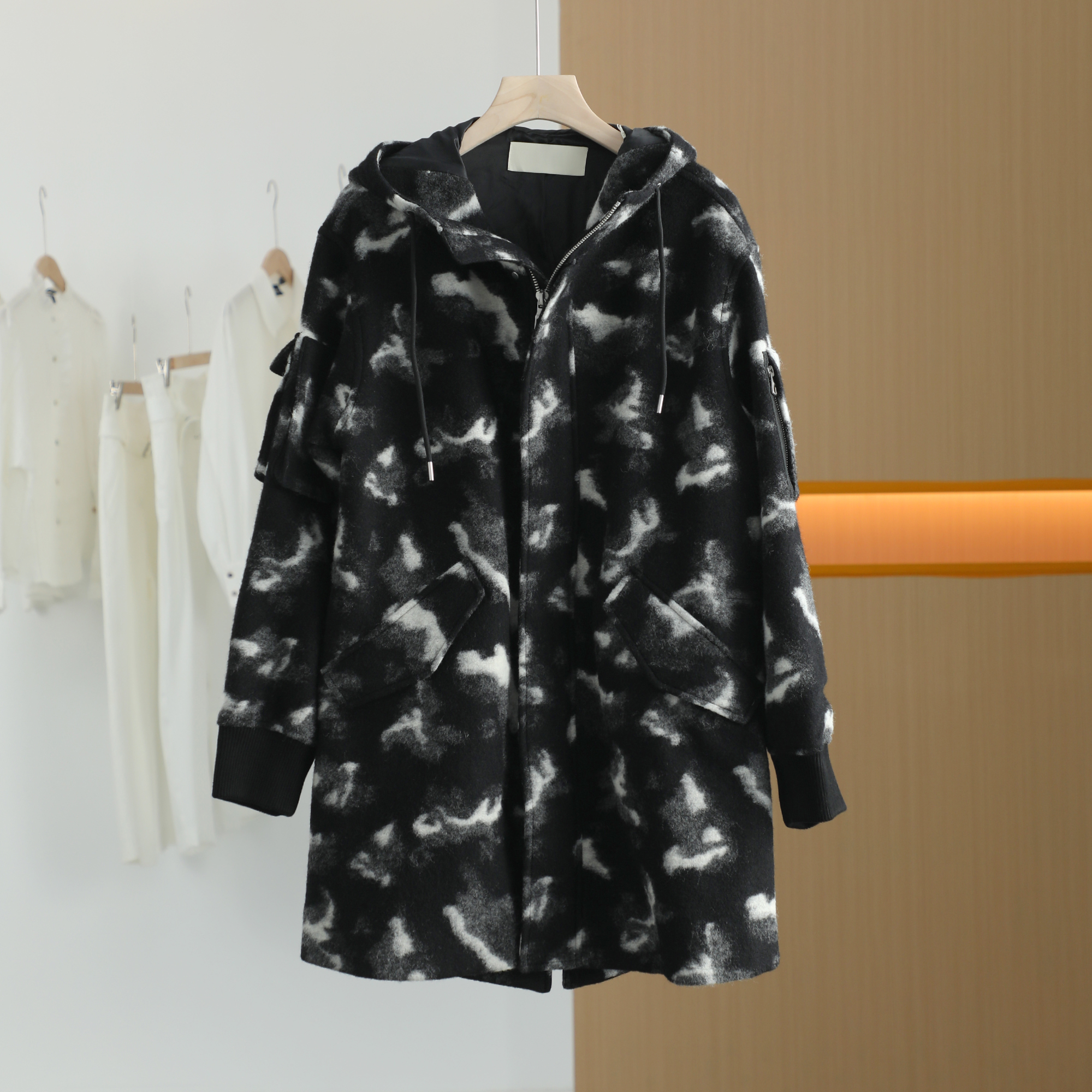 【半价q仓-唐长老自营】货号28222男装新款呢料中褛OSL41-11