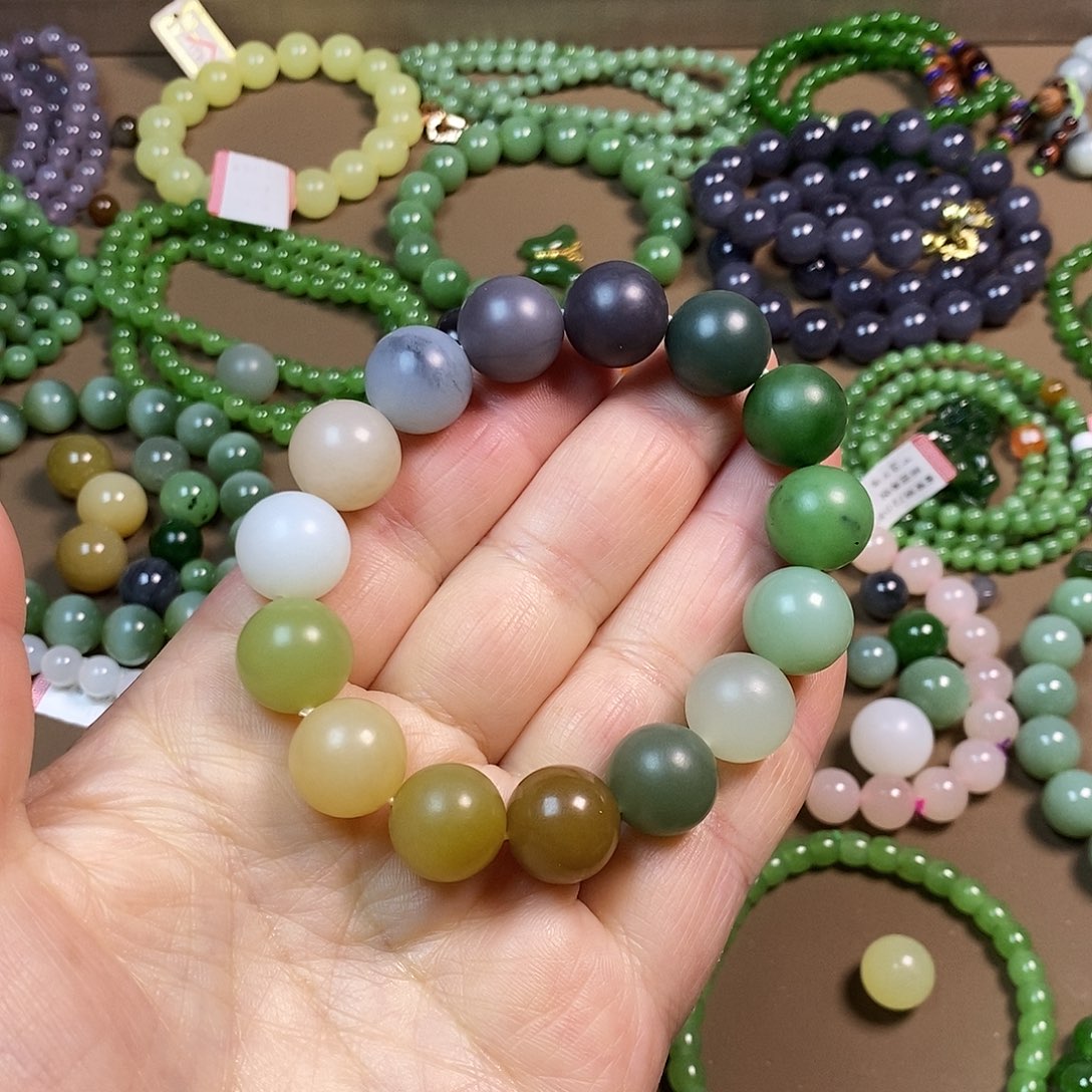 和田玉14mm手串未镶嵌