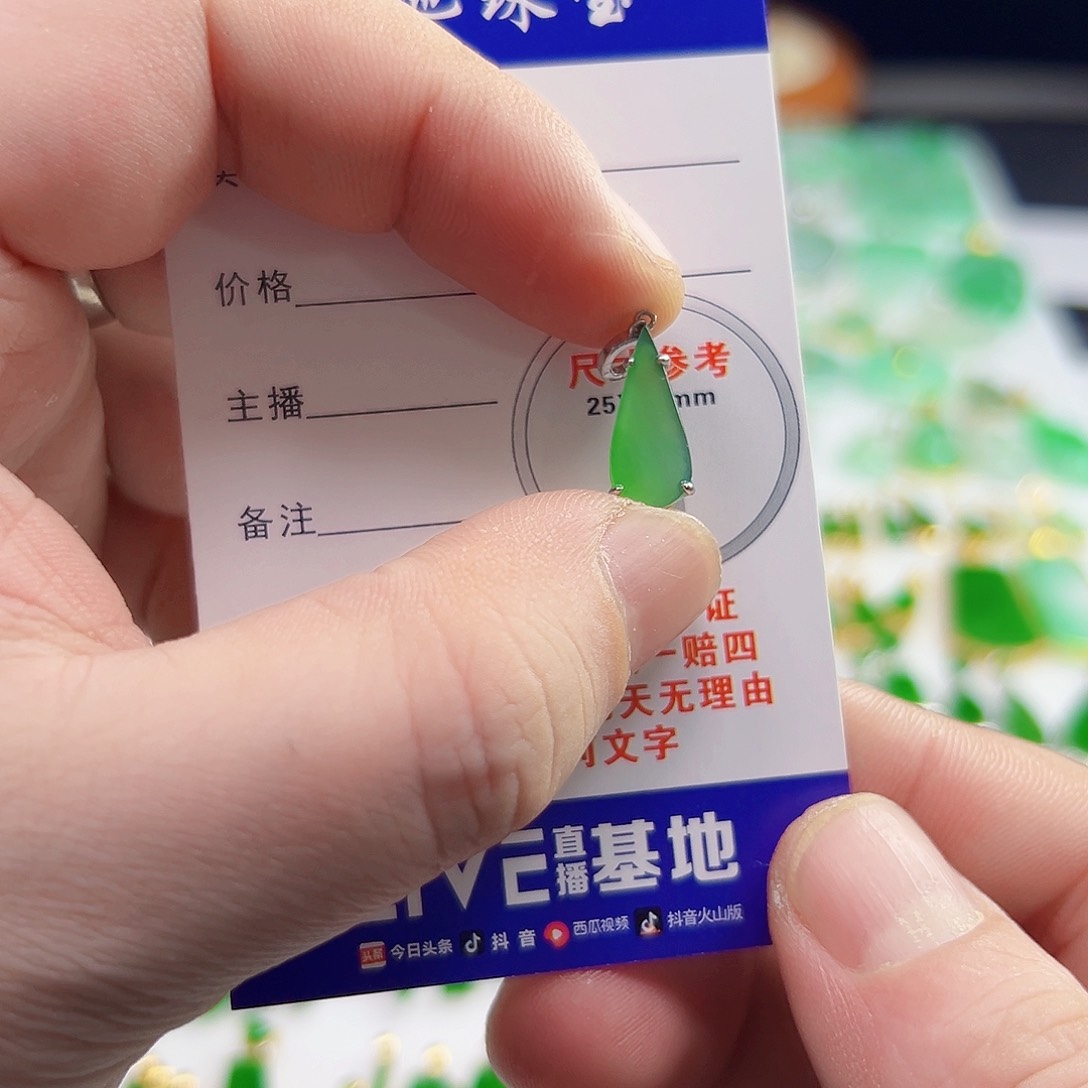 颈饰18K金镶嵌翡翠美*翡翠