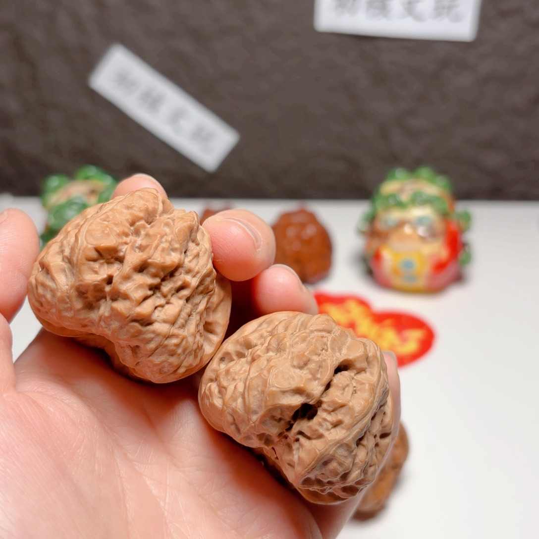 文玩核桃把件四***@蛤蟆头