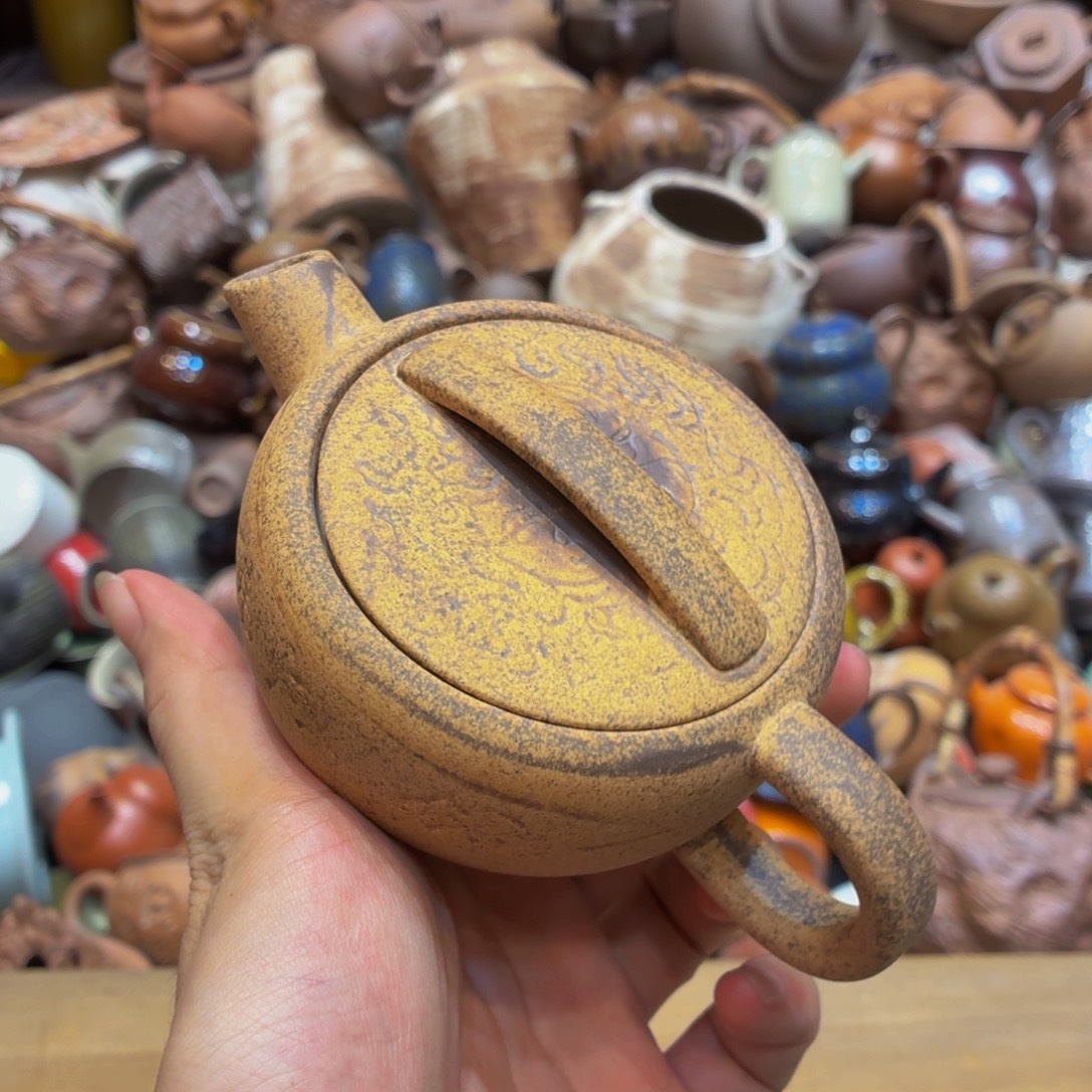 柴烧老岩泥高温茶器皿