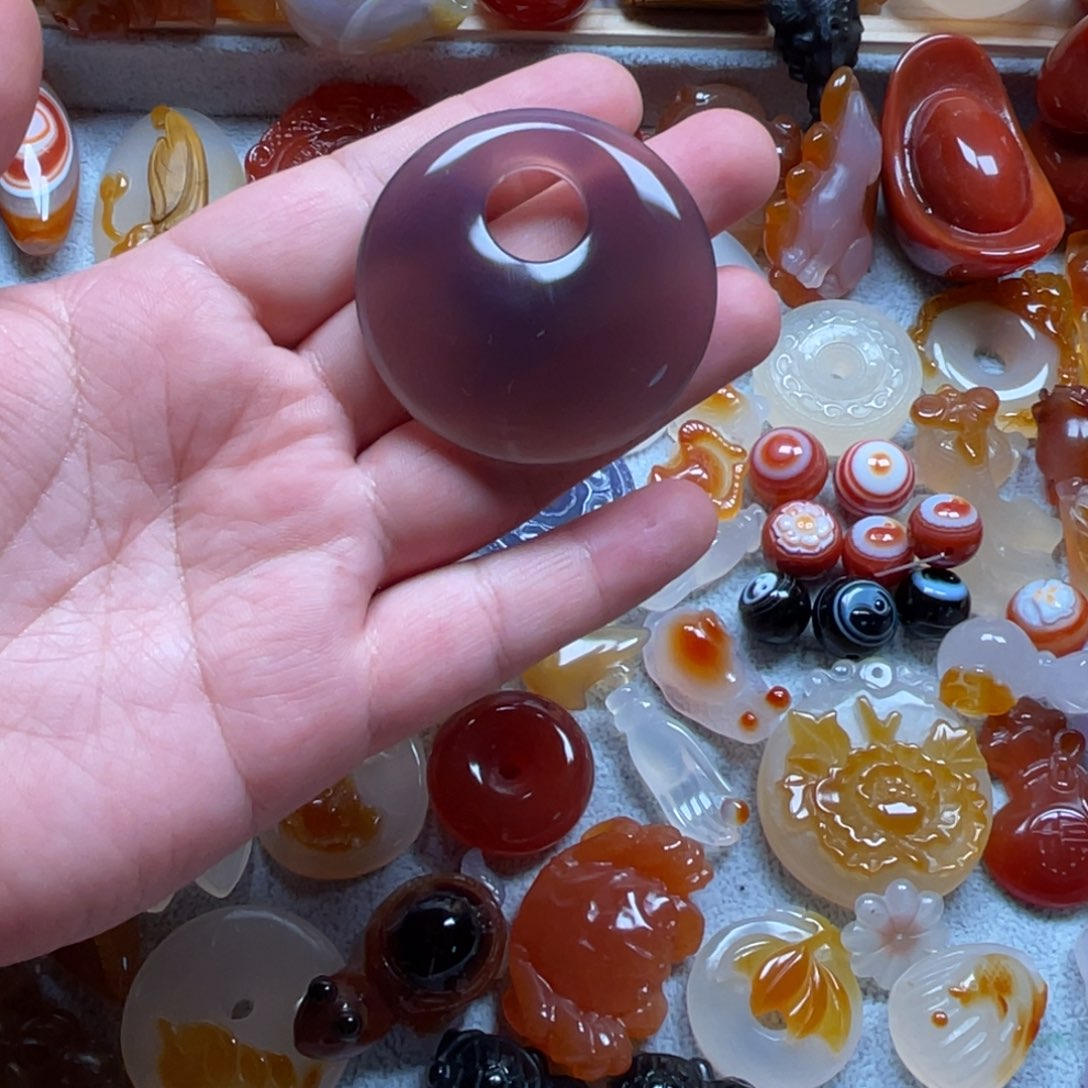 未镶嵌颈饰玛瑙/玉髓田*圆