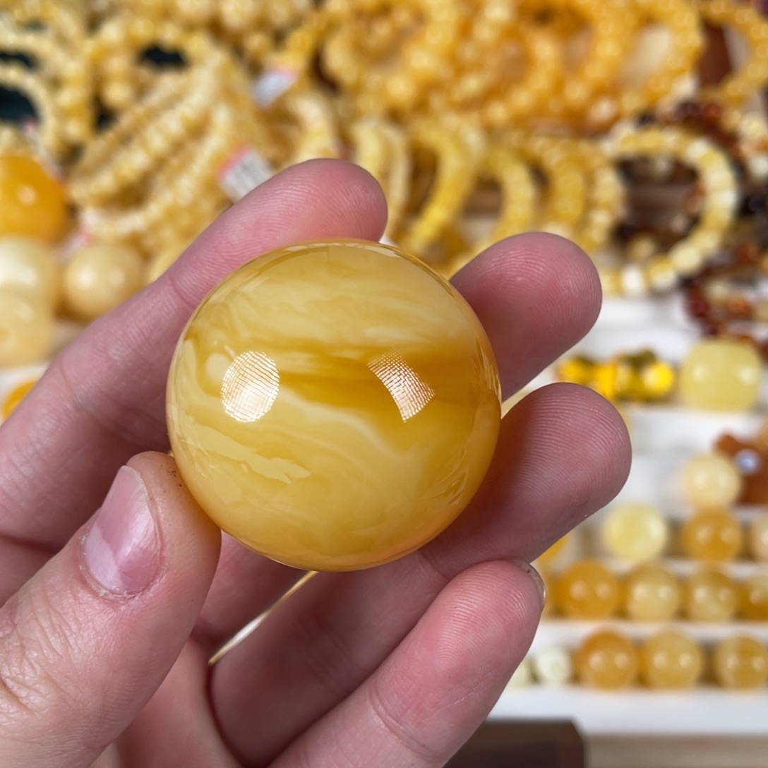 蜜蜡裸石未镶嵌直径37+定制