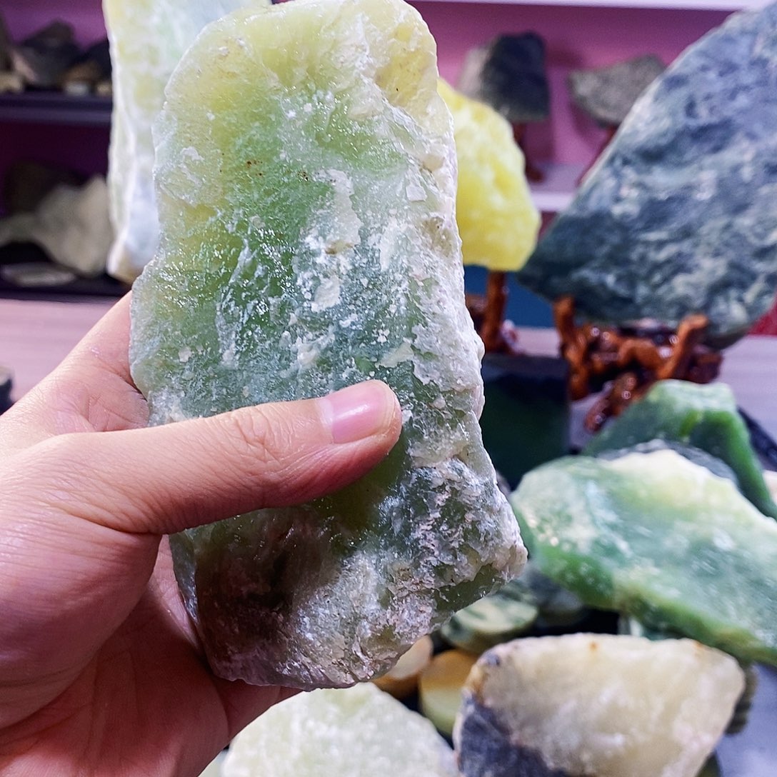 蓝***天蛇纹石玉未镶嵌岫玉原石蛇纹石玉