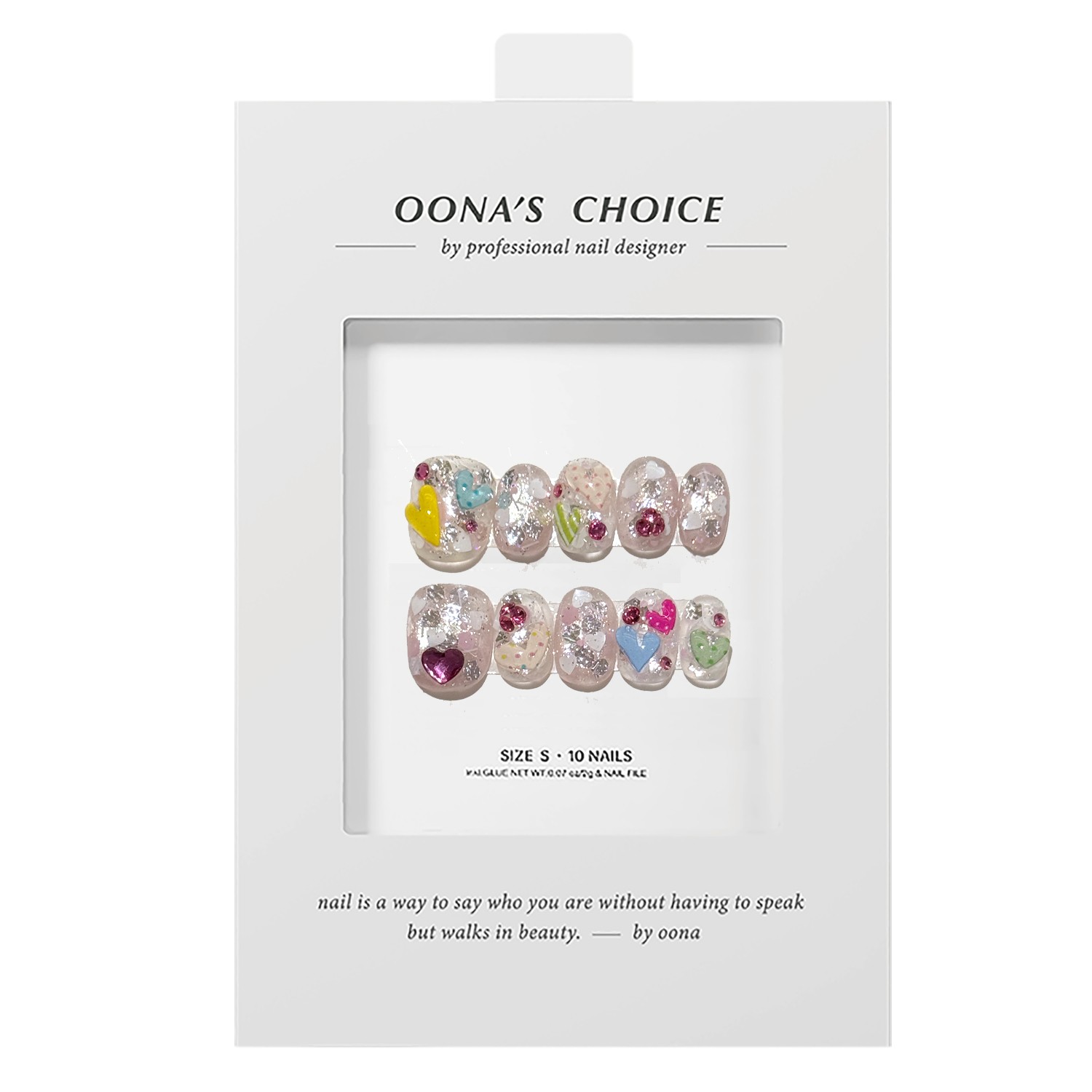 【爱丽丝仙境】全华钻超粉嫩爆闪亮片爱心美甲甜美约会款穿戴甲