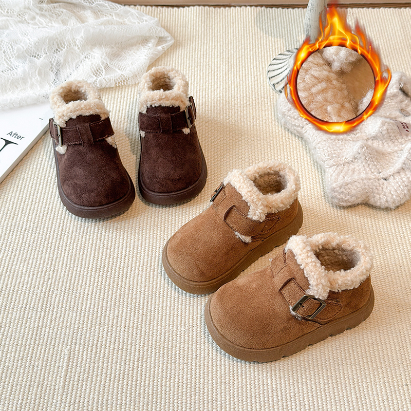 女童小女孩棉鞋时尚儿童勃肯鞋2025冬季新款宝宝女童儿童靴子