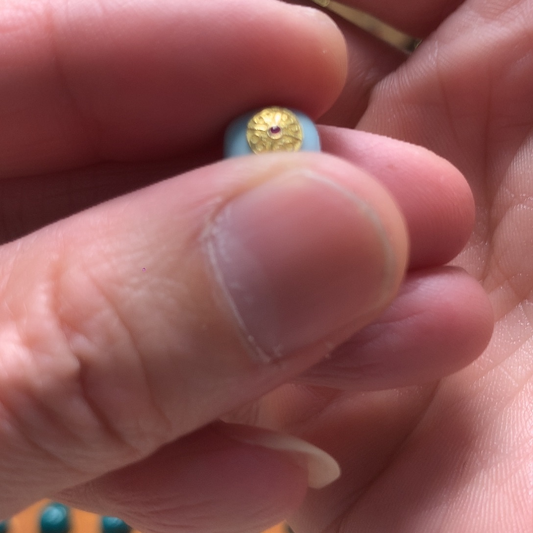 大***儿琉璃颈饰天空色10mm老行