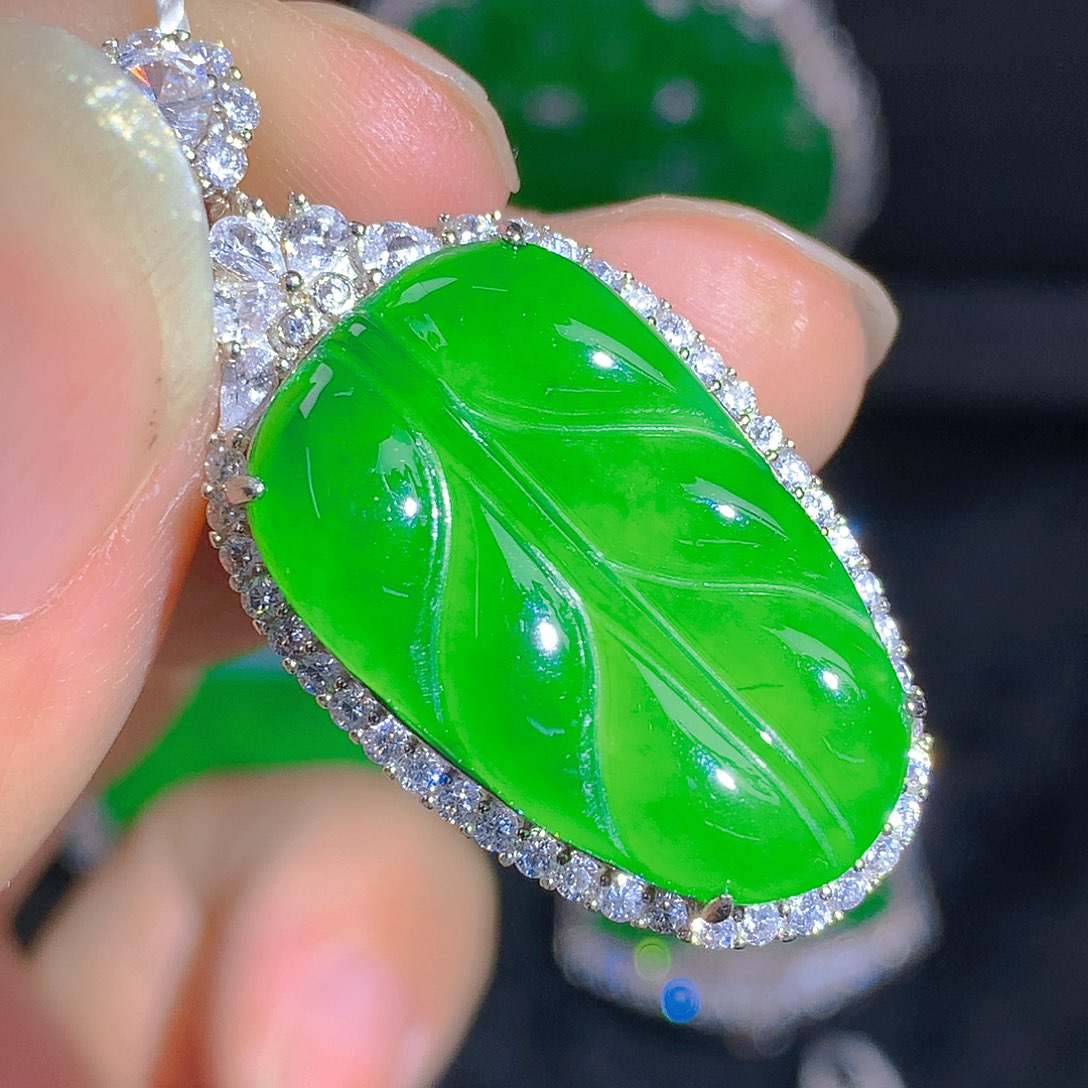 翡翠颈饰银S925镶嵌2685605698808