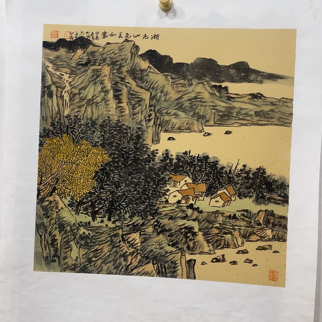 姜奇老师山水作品45×45