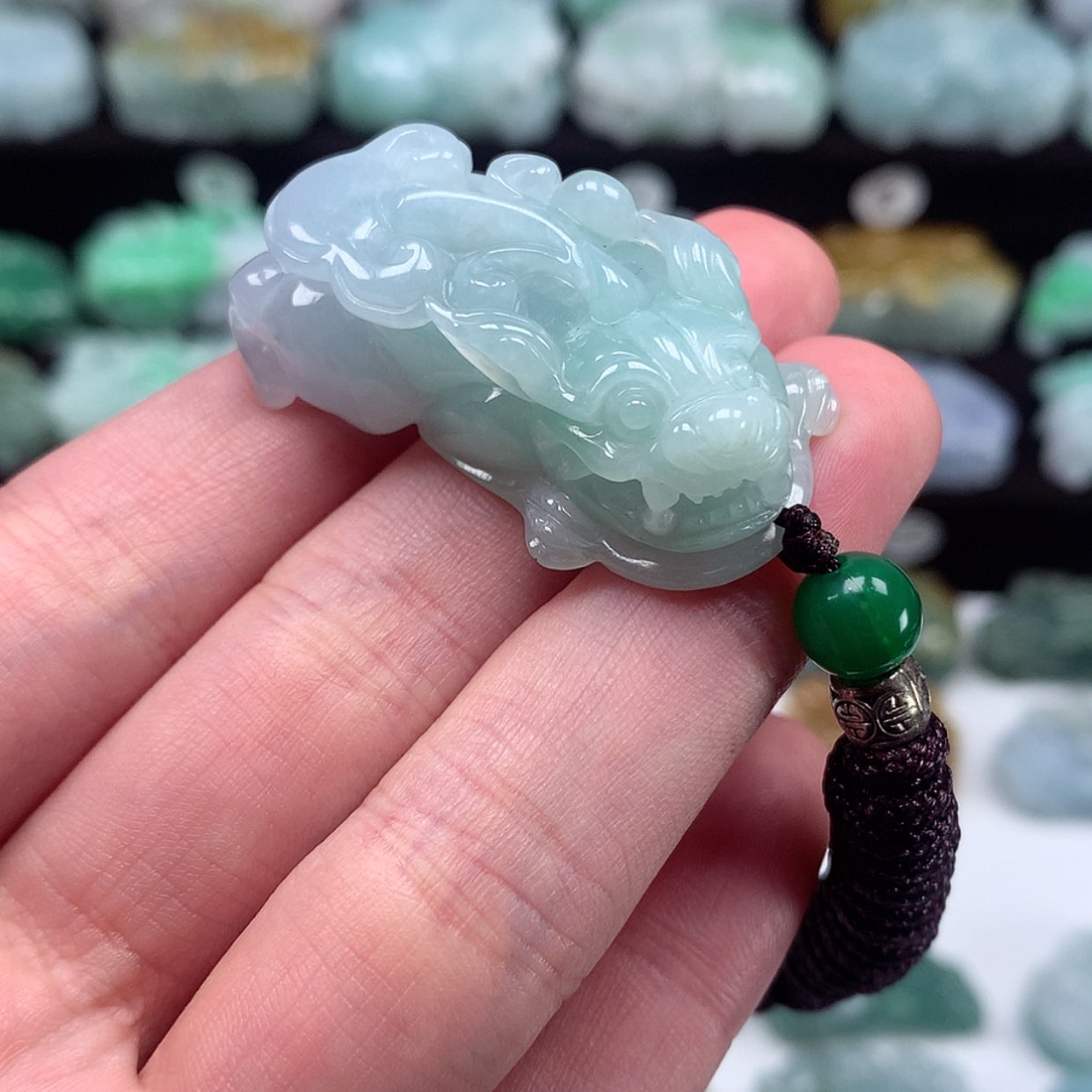 【闪购商品】翡翠颈饰未镶嵌貔貅