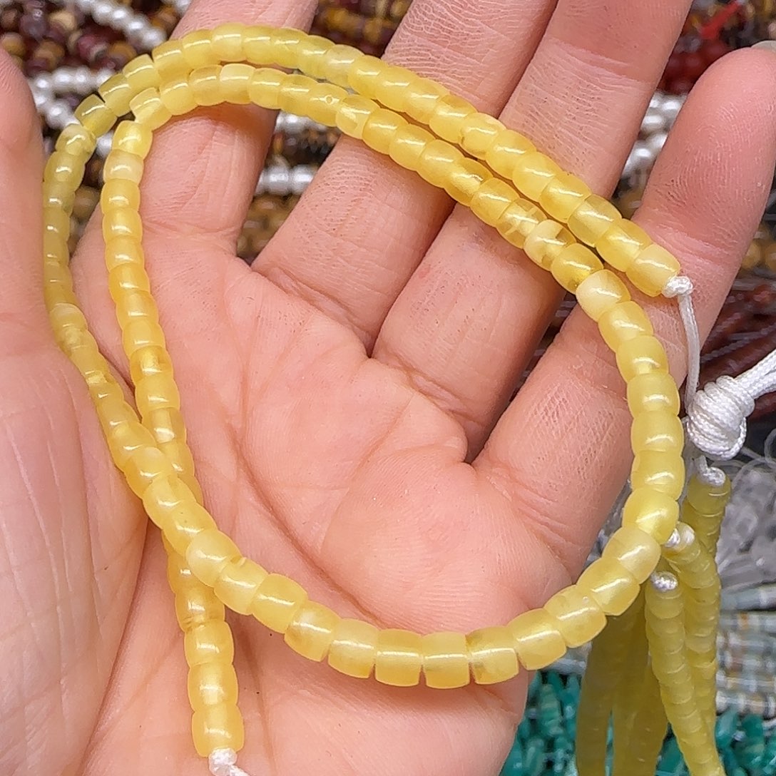 骑***克玛瑙/玉髓合金珠宝半成品蜜蜡4mm拍两64发一条