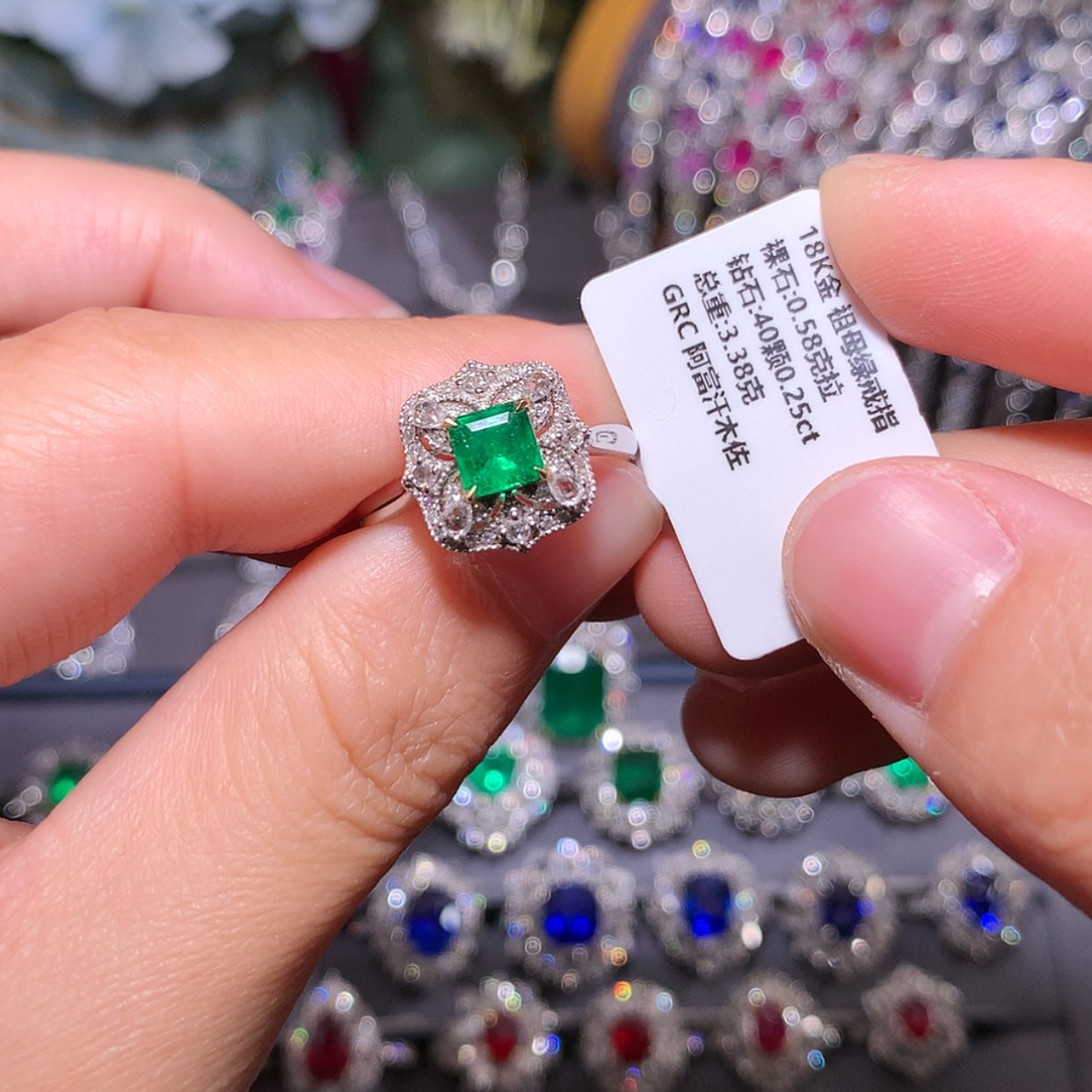 【闪购商品】红宝石耳钉18K金镶嵌