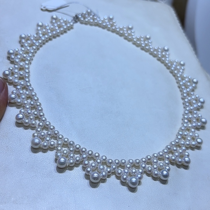 银S925镶嵌颈饰淡水珍珠
