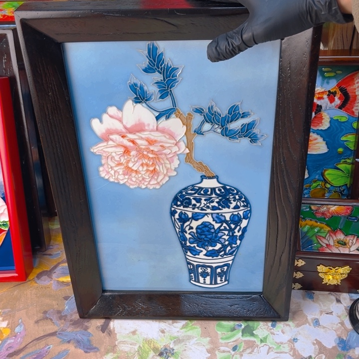 木瓷板画艺术作品