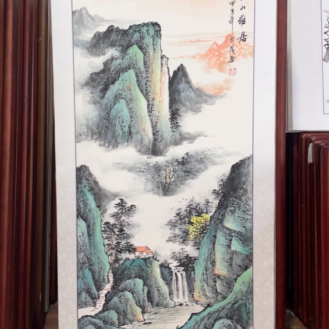 国画带框尺寸63*123厘米