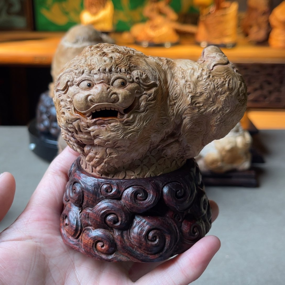 荔枝木小*荔枝木爆满纹精品狮