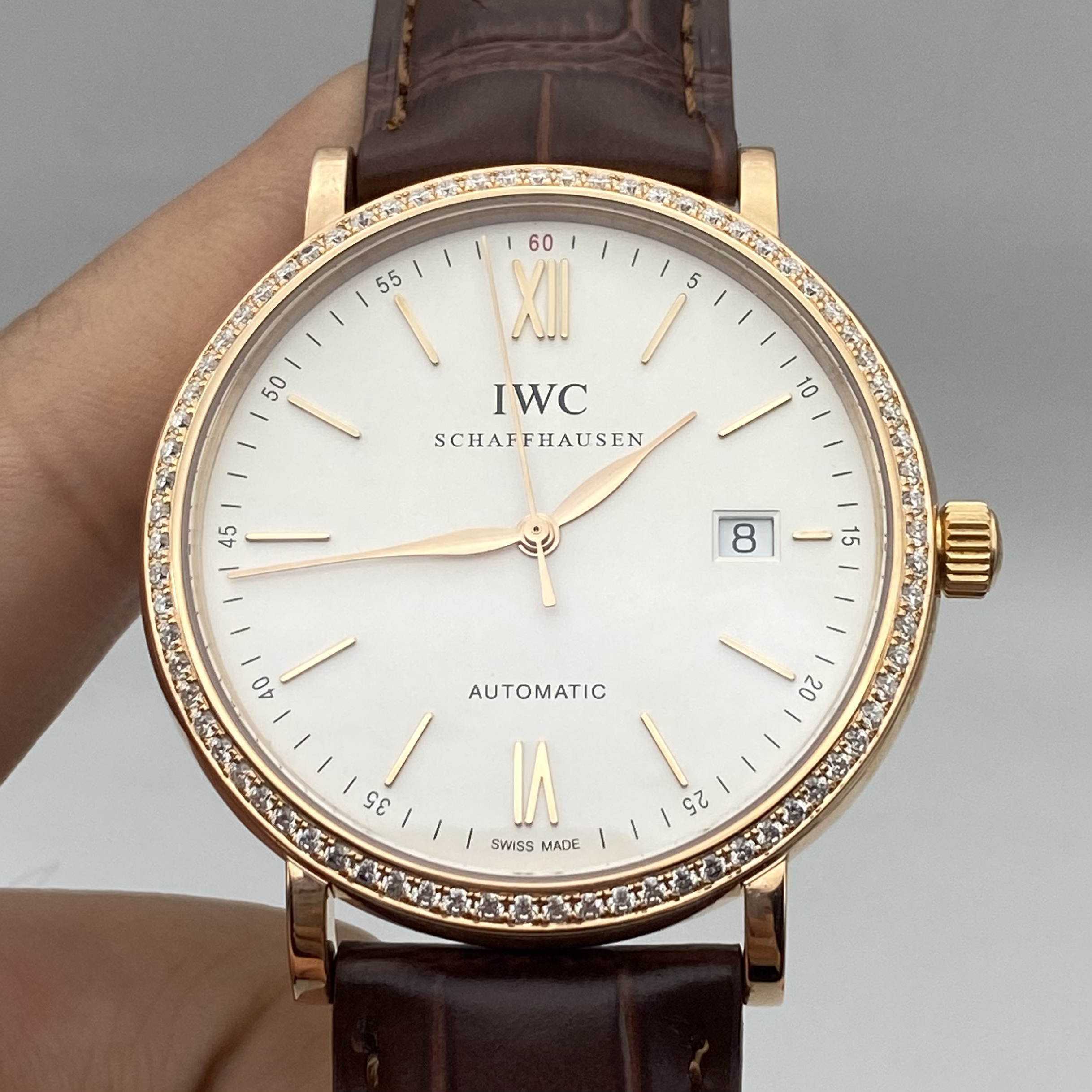95新 IWC/万国 万国 柏涛菲诺 18k 红60 后镶钻 表径40mm
