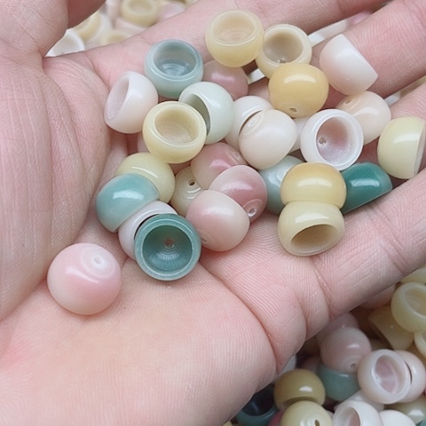吊坠白玉菩提12.9多宝碗肠60颗