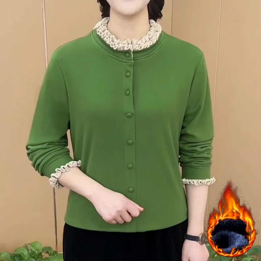 【撤柜断码甩】M1242冬季百搭气质大码长袖保暖打底衫显瘦上衣女