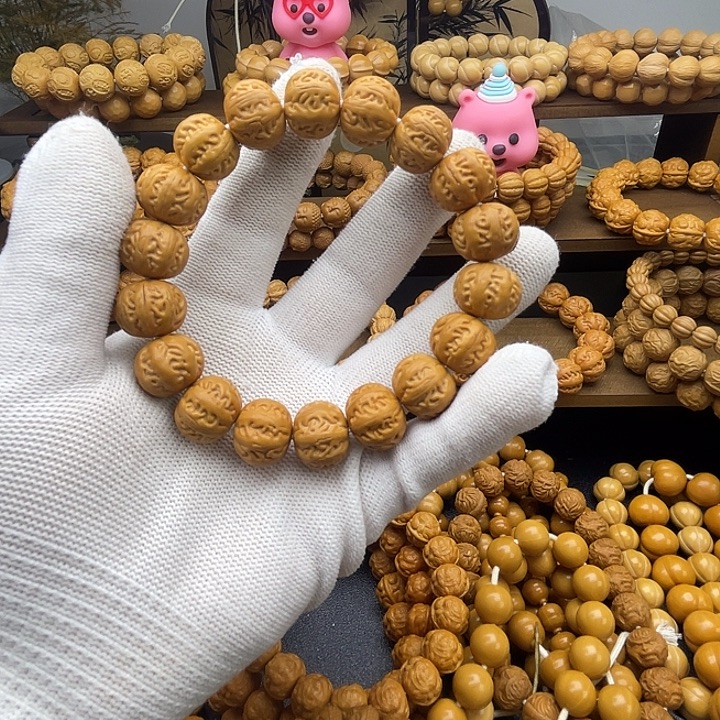 吊坠猴头核桃京八棱手串15