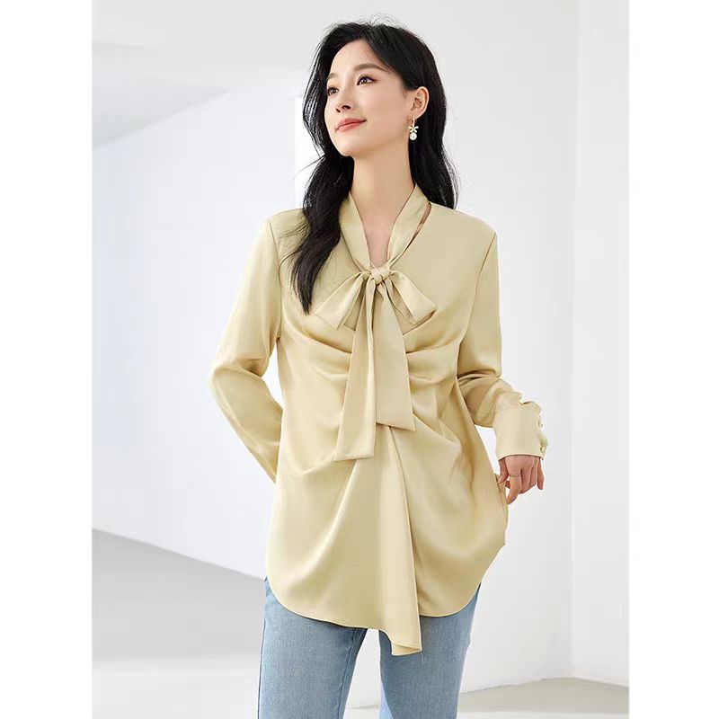 1299 新款时尚气质百搭绑带衬衫 C1