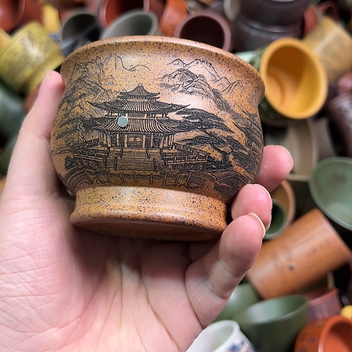 紫砂茶杯全手工紫砂主人杯