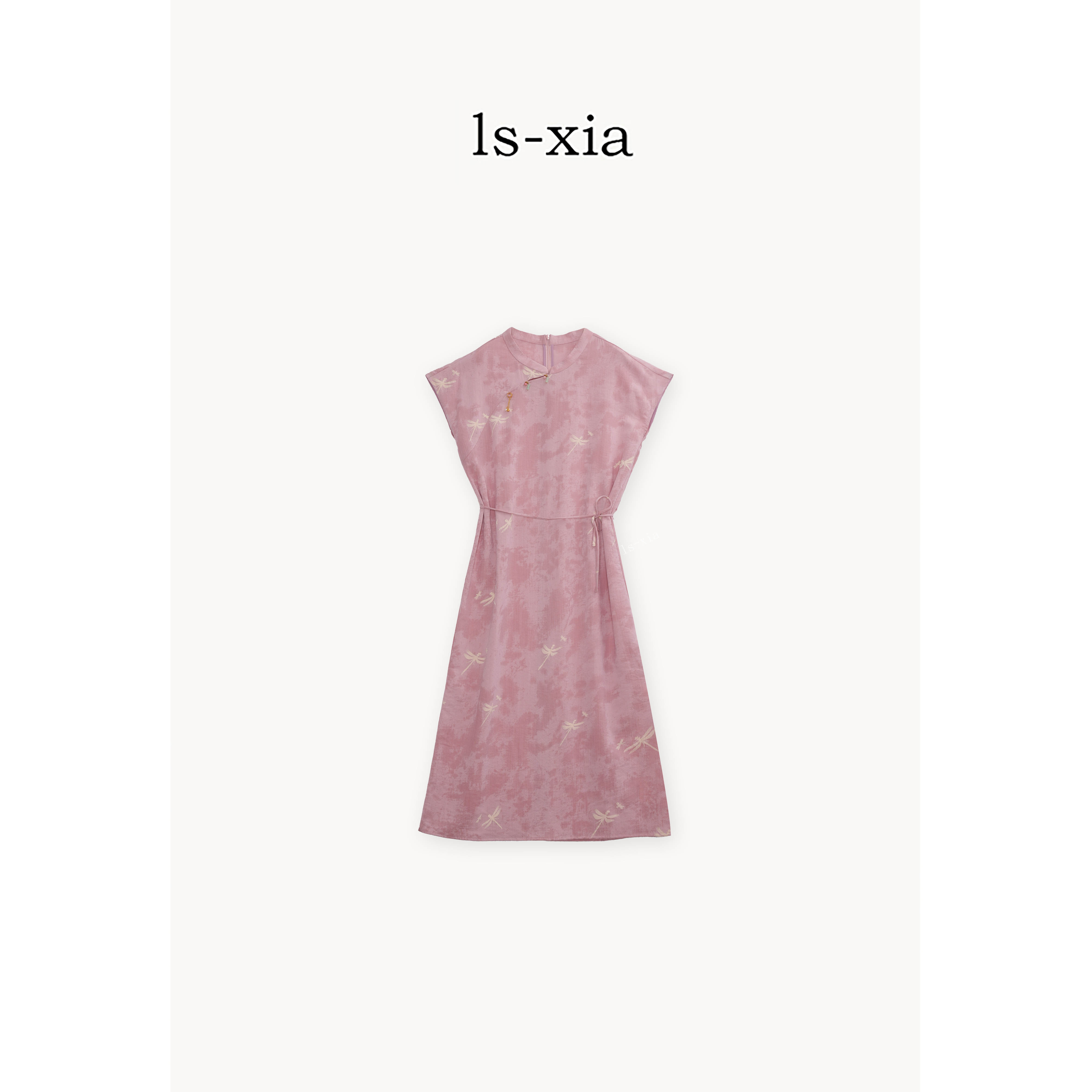 【樱绯】优雅气质连衣裙印花新中式时尚简约