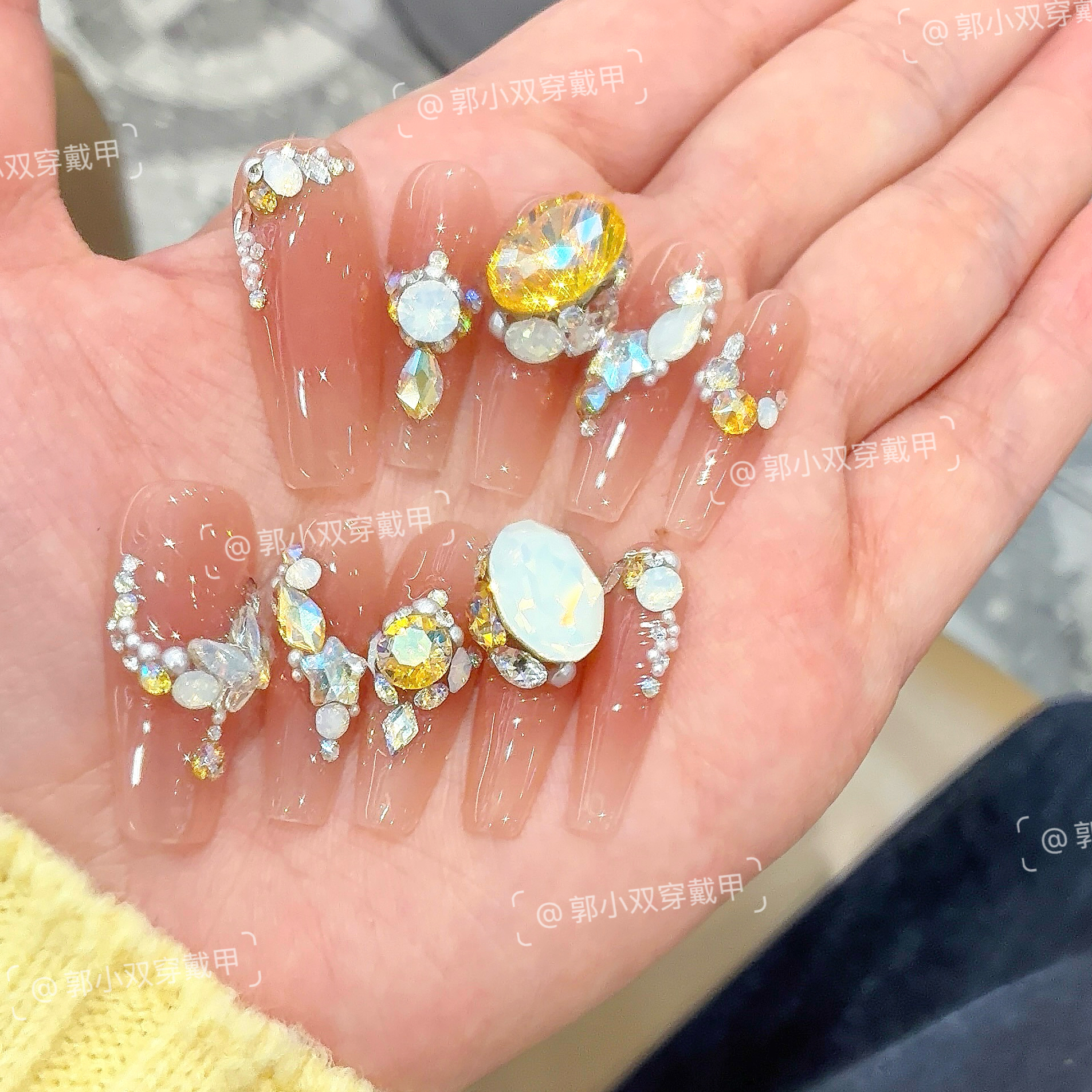 郭小双穿戴甲【醉梦金迷】全华版手工穿戴甲10片盒装-H31406