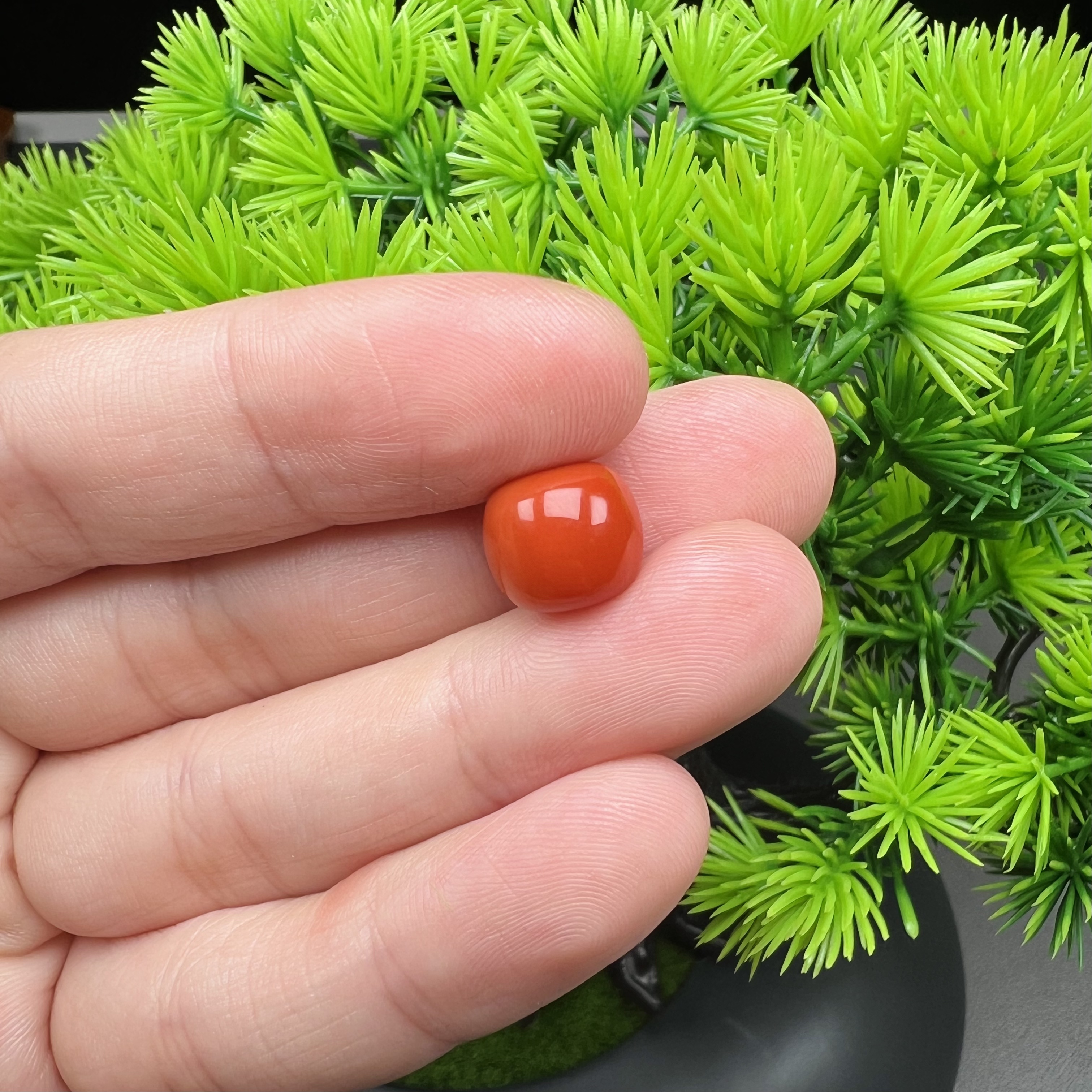 天然无优化南红玛瑙文玩配饰配珠满色肉老型珠卡11*10mm多样性发