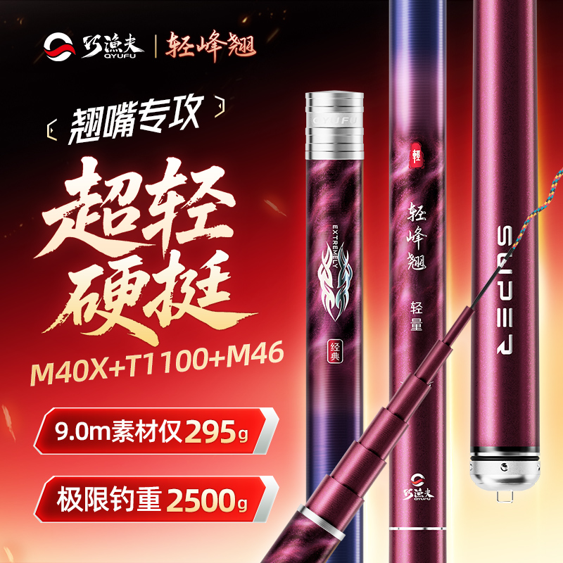 【6H翘嘴杆现货上新】巧渔夫轻峰翘6H28偏19调超轻翘嘴竿专业垂钓