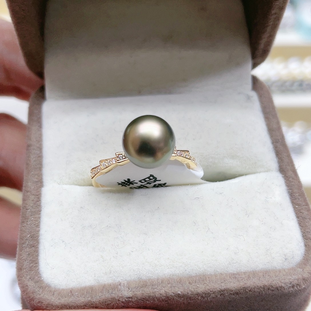 海水珍珠戒指银S925镶嵌