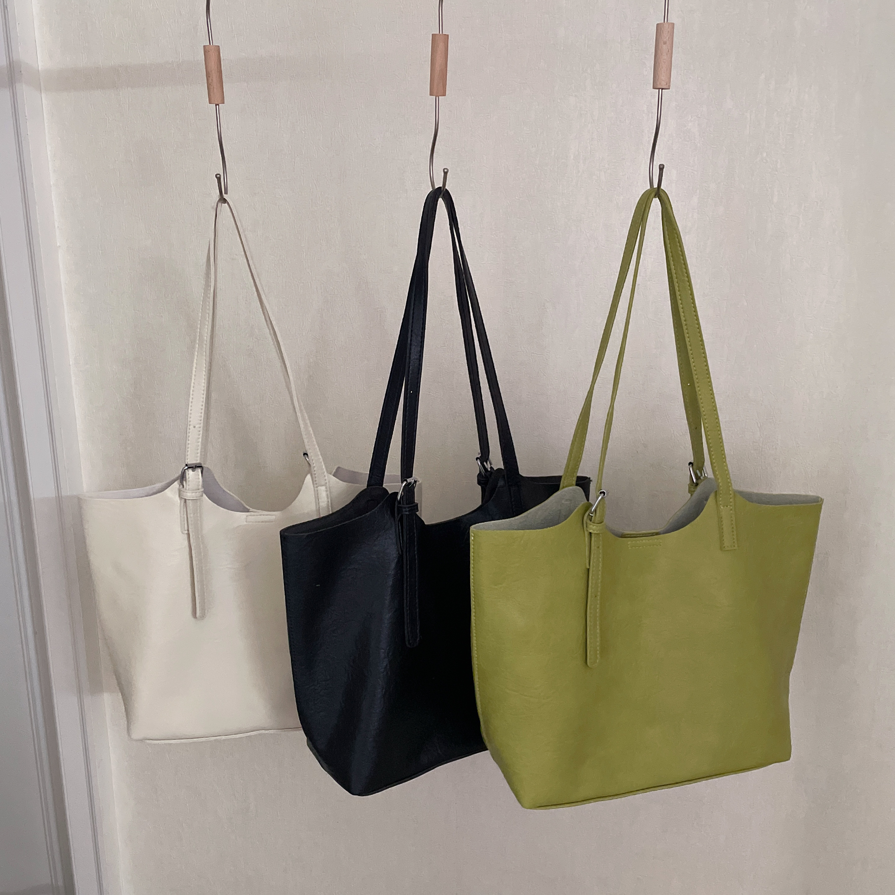 可调节肩带软皮托特包子母包韩休闲通勤百搭实用手提单肩女包